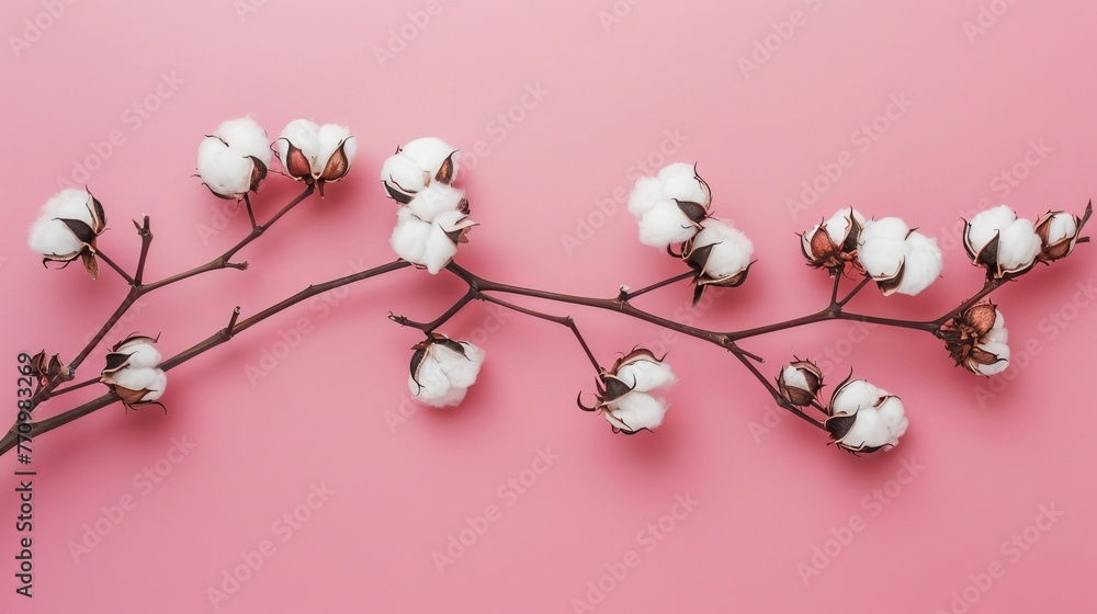 Wall mural cotton background.