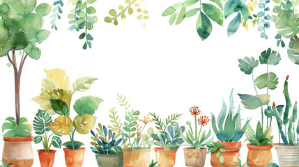 Summer Garden Vibes in watercolor - wallpaper