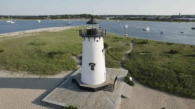 Drone videos of the Edgartown Lighthouse on Martha's Vineyard including Fuller Street Beach, Lighthouse Beach and views of the Edgartown Harbor all on Martha's Vineyard near Cape Cod in Massachusetts