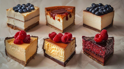 bunch of cheesecake variations,generative ai