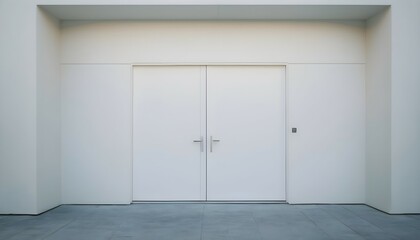 white door front view modern