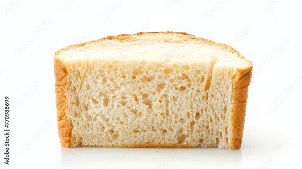 Poster white bread slice isolated on white background