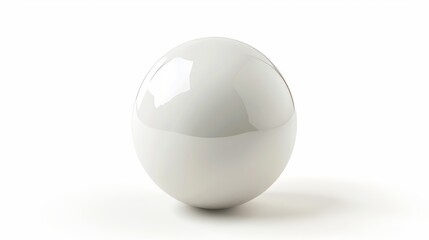 Isolated white ball with a white background