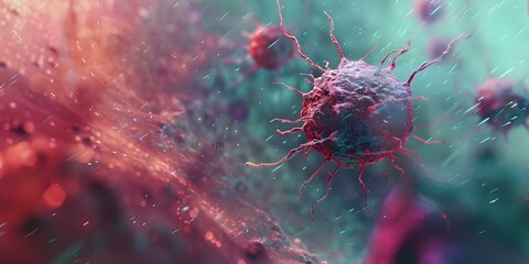 Harnessing the Power of the Body's Immune System: Immunotherapy in Science and Healing. Concept Immunotherapy Advancements, Healing Through Immune System, Cancer Treatment Innovations - obrazy, fototapety, plakaty