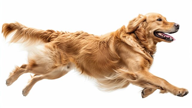 Background with white dog running sideways