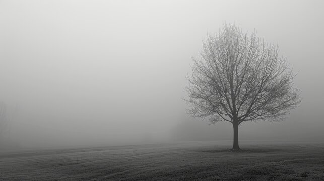 An overcast morning with fog