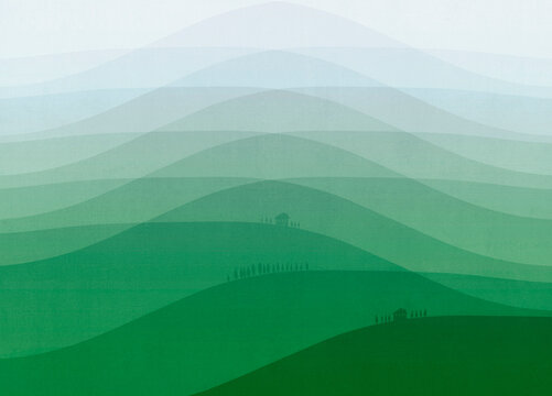 Rolling Hills an abstract landscape design
