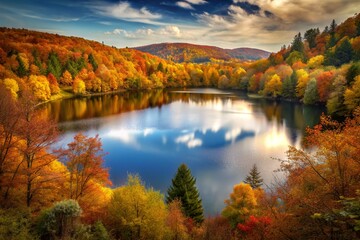 Lake Autumn Foliage