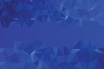 Dark blue color polygonal mosaic abstract background. Vector illustration with space for text