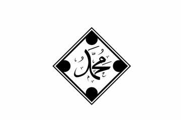 muhammad  name wallpaper and negative space 