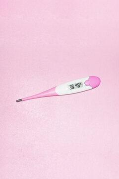 Photo of clinical thermometer with fever sick/ill celcius degrees 