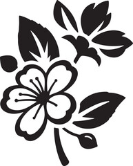 cherry flower  silhouette style (4).eps