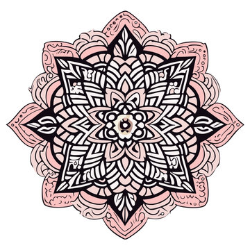 Mandala para colorear lineas de dibujo