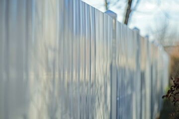 Vinyl Privacy Fence in Rochester, NY: Clear Edge Definition and High Quality Generative AI - obrazy, fototapety, plakaty