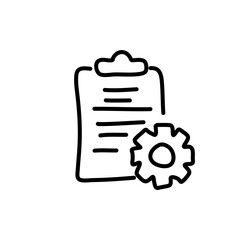 Report, Checklist, Clipboard Icon Doodle