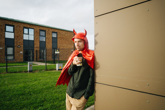 Man in devil costume 
