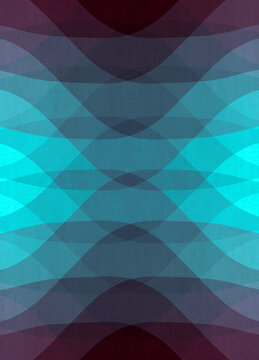 A textured symmetrical abstract design in plum and turquoise