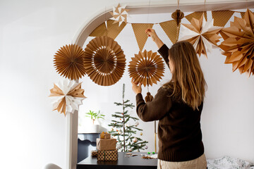 christmas stars , paper decorations 