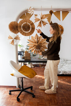 christmas stars , paper decorations 