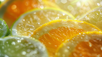 Lime citrus fruit background fruit slice - obrazy, fototapety, plakaty