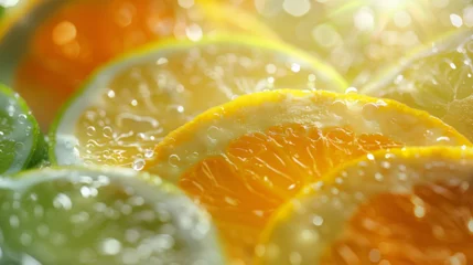 Foto op Plexiglas Lime citrus fruit background fruit slice © PatternHousePk