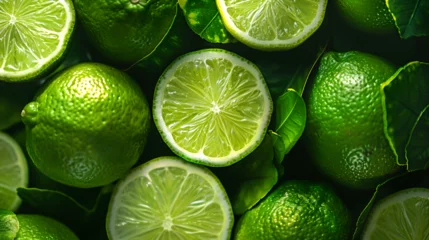 Tafelkleed Lime lime green lemon citrus © PatternHousePk