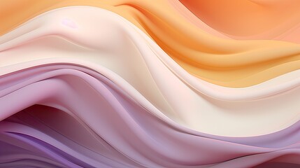 Obraz premium Wavy abstract background. Brightly colored polymer surface with a wavy shape. A dynamic plastic form.
