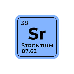 Strontium, chemical element of the periodic table graphic design