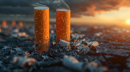 World tobacco free day. (This photograph is courtesy of NASA.) - obrazy, fototapety, plakaty
