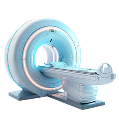 MRI machine on isolated white background