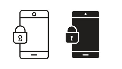 Security Icon Design with Lock and Shield Imagery