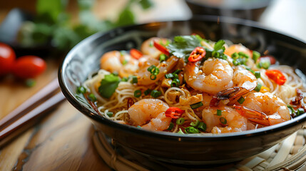 Rice Noodle chinese noodles food dish seafood