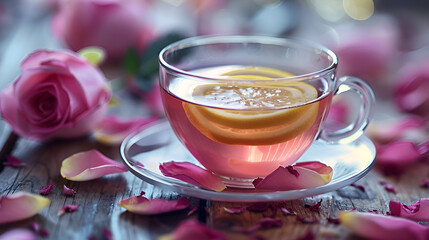 Rose Lemon Tea flower tea cup rose - Powered by Adobe