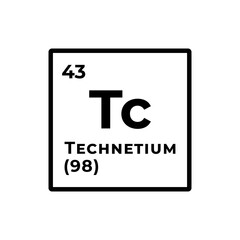 Technetium, chemical element of the periodic table graphic design