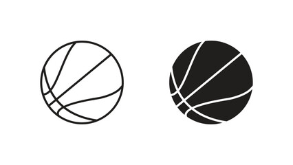 Basketball Icon Design with Realistic and Abstract Basketball Depictions - obrazy, fototapety, plakaty