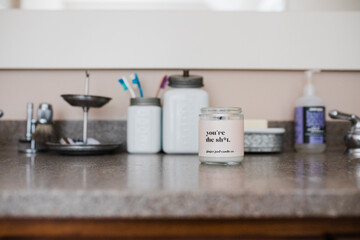 bathroom counter