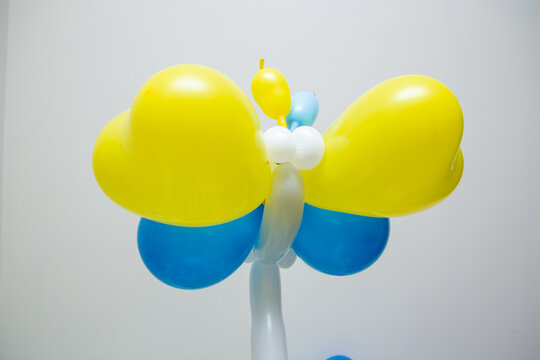 butterfly made of balloons, figure made of latex balloons