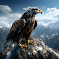 big elephant in jungle. 3d render