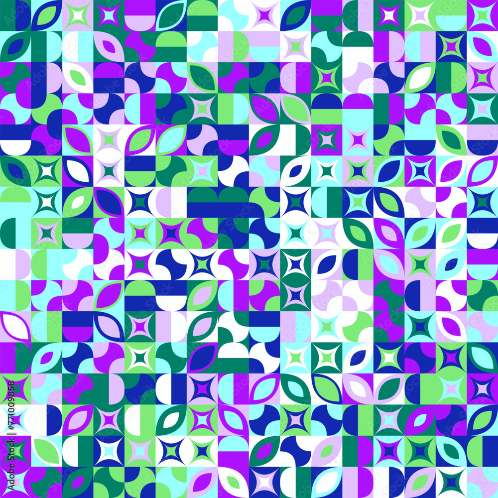 Poster abstract random curved shape pattern background - colorful vector illustration