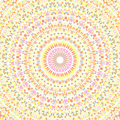 Dynamic abstract radial flower mosaic background - psychedelic colorful hypnotic vector design