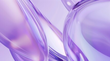 Abstract purple background with curved glass shapes and fluid lines, creating an elegant and modern wallpaper design in the style of fluid lines. - 771011663