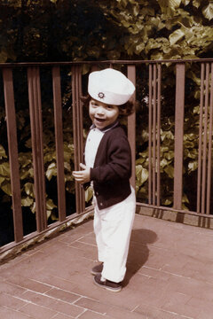 1981. Toddler in a sailor costume
