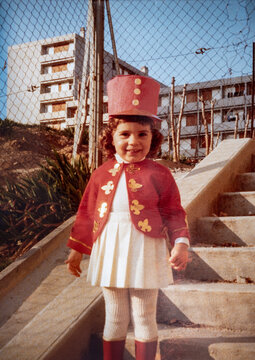 Vintage photography of a young girl