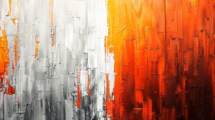 Artistic abstract background. Golden brushstrokes. Textured background. Oil on canvas. Geometric, orange, gray, wallpaper, poster, card, mural, rug, hanging, print, wall art.