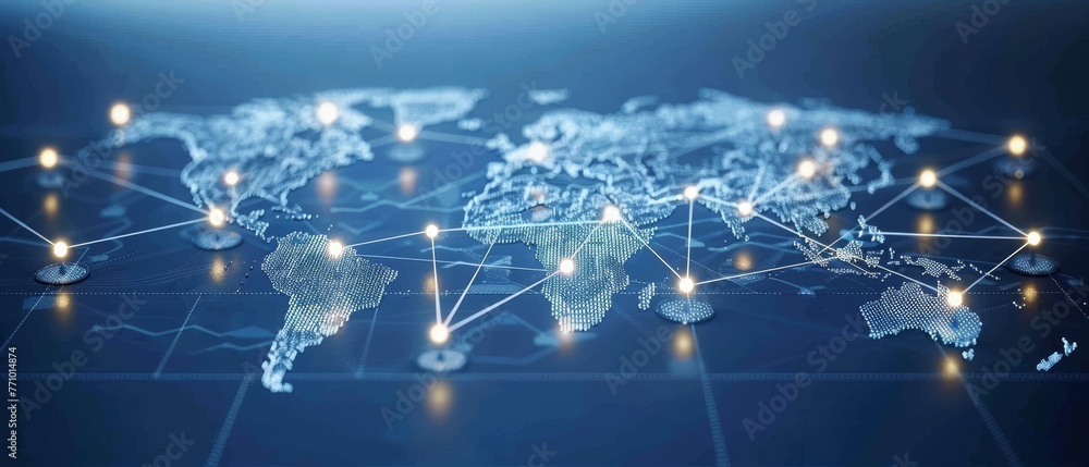 Poster digital transformation of global communication networks.