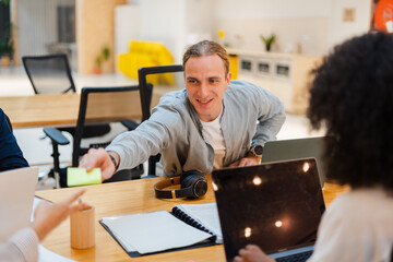 Teamwork In Modern Office Meeting