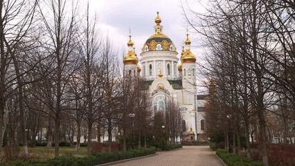 Church of Saints Peter and Fevronia. Church of Donbass. Donetsk March 29, 2024.