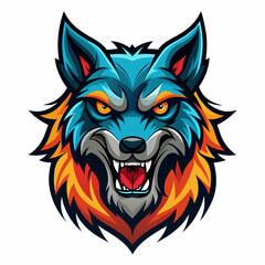 Fototapeta premium head, animal, vector, wolf, tattoo, tiger, lion, wild, 