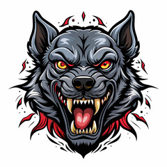 head, animal, vector, wolf, tattoo, tiger, lion, wild, illustration, dog, cartoon