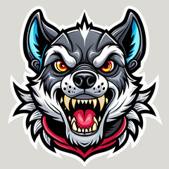 Fototapeta premium head, animal, vector, wolf, tattoo, tiger, lion, wild, 